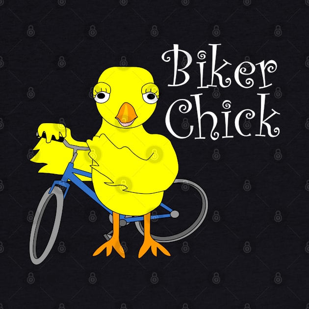 Biker Chick White Text by Barthol Graphics